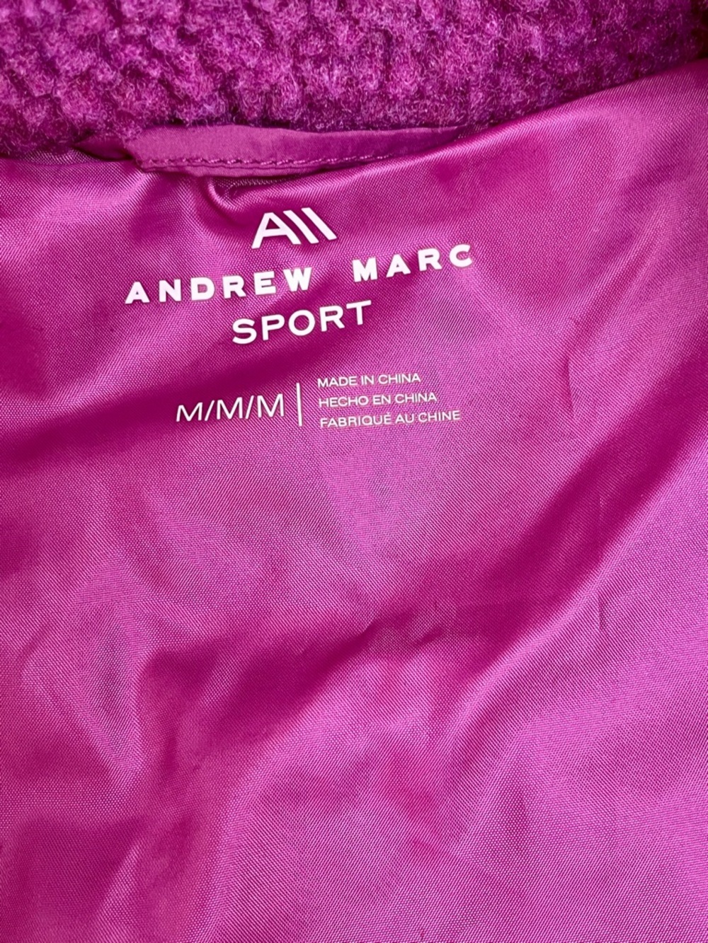 Andrew Marc Plush Sherpa Jacket in Vibrant Purple - Picture 8 of 12